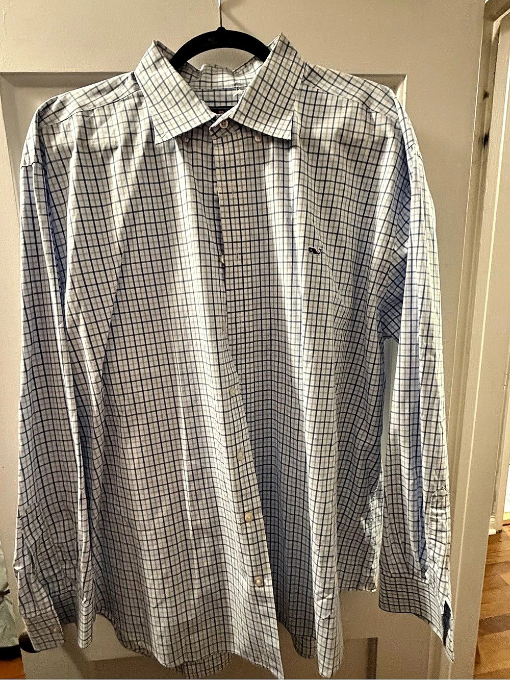 Vineyard Vines Classic Fit Whale Shirt Plaid Cotton Shirt Size XXL Like New